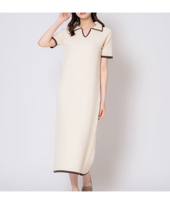 【ノエラ/Noela】のポロニットワンピース インテリア・キッズ・メンズ・レディースファッション・服の通販 founy(ファニー) https://founy.com/ ファッション Fashion レディースファッション Fashion for Women ワンピース Dresses ニットワンピース Knit Dresses シンプル Simple, Minimal ストレート Straight, Straight Cut トレンド Trend, Trending Now ポケット Pocket, Pocket Detail リラックス Relax, Relaxed Fit 夏 Summer 旅行 Travel |ID: prp329100004800680 ipo3291000000034883635