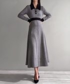 【ジュノア/JUNOAH】の千鳥チェックビジュー釦ニットワンピース 人気、トレンドファッション・服の通販 founy(ファニー) ファッション Fashion レディースファッション Fashion for Women ワンピース Dresses ニットワンピース Knit Dresses thumbnail ブラック|ID: prp329100004800689 ipo3291000000034907439