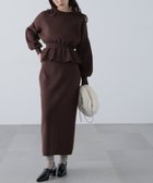 【フリーズマート/FREE'S MART】のペプラムニットセットアップ 人気、トレンドファッション・服の通販 founy(ファニー) ファッション Fashion レディースファッション Fashion for Women トップス・カットソー Cut & Sew Tops ニット Knit Tops & Sweaters セットアップ Set-Up, Coordinated Outfit トレンド Trend, Trending Now thumbnail ブラウン|ID: prp329100004800692 ipo3291000000034830254
