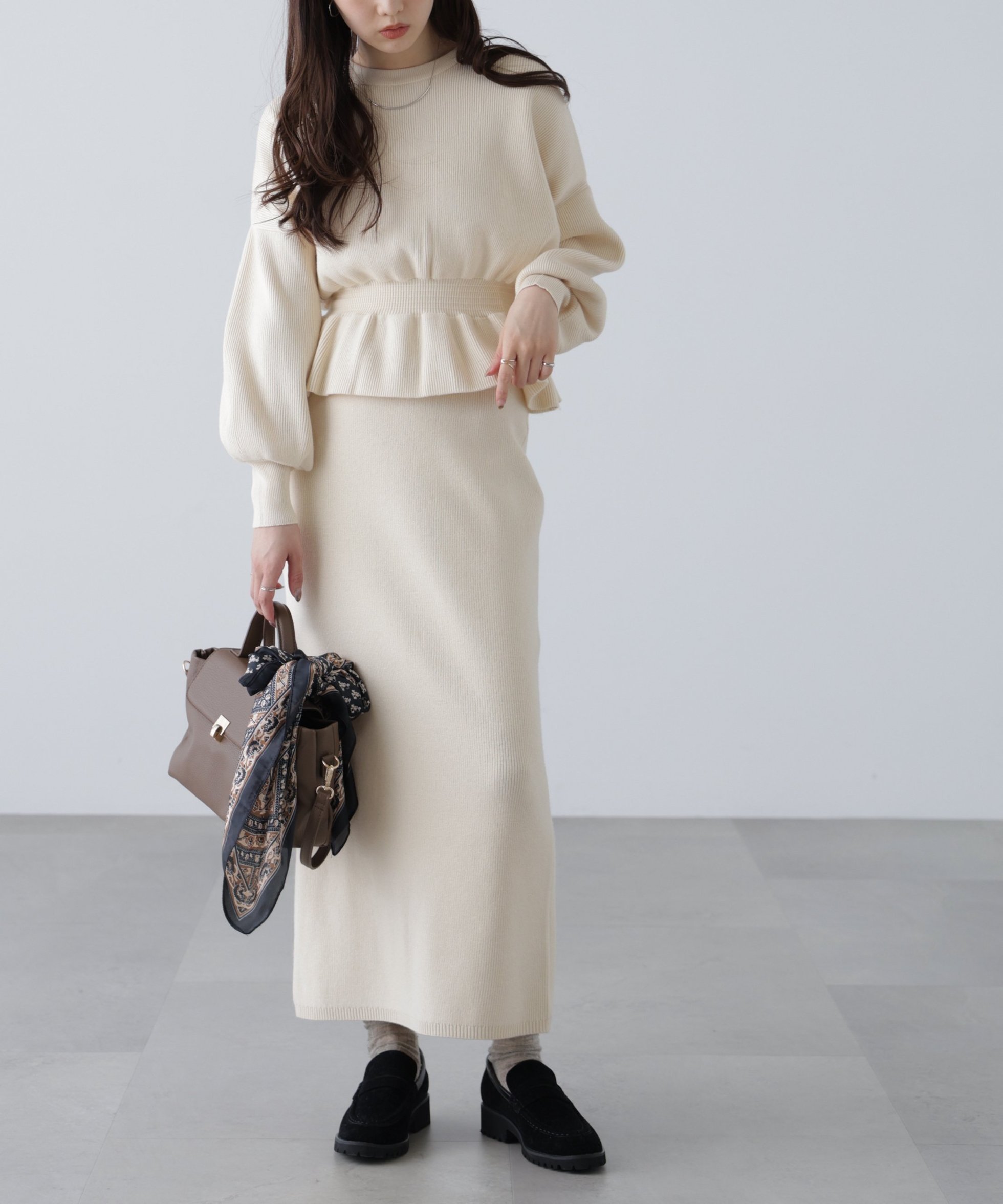 【フリーズマート/FREE'S MART】のペプラムニットセットアップ インテリア・キッズ・メンズ・レディースファッション・服の通販 founy(ファニー) ファッション Fashion レディースファッション Fashion for Women トップス・カットソー Cut & Sew Tops ニット Knit Tops & Sweaters セットアップ Set-Up, Coordinated Outfit トレンド Trend, Trending Now オフ|ID: prp329100004800692 ipo3291000000034830257