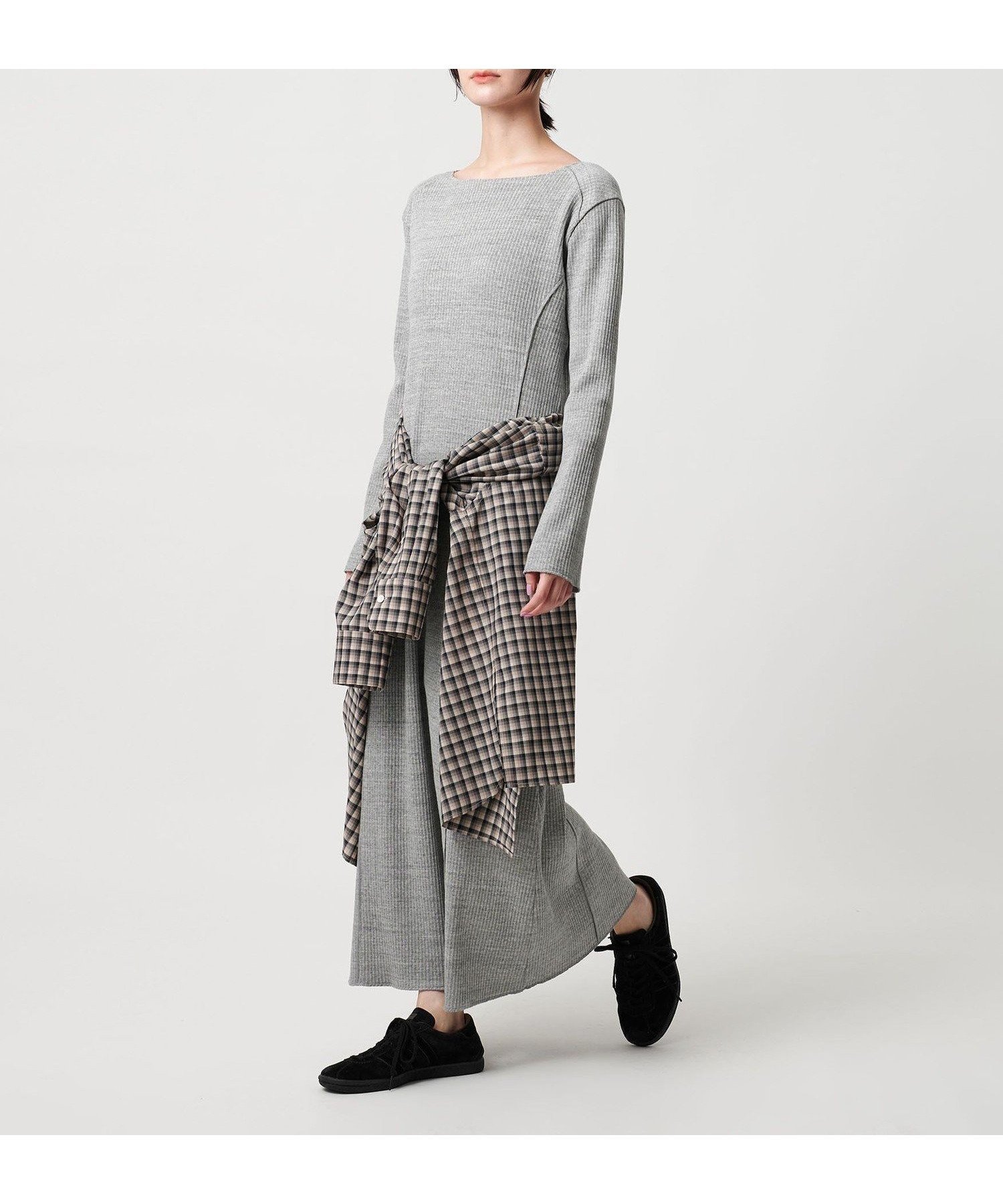 【ビューティ&ユース ユナイテッドアローズ/BEAUTY&YOUTH / UNITED ARROWS】のコットンリブ ワンピース 2WAY インテリア・キッズ・メンズ・レディースファッション・服の通販 founy(ファニー) ファッション Fashion レディースファッション Fashion for Women ワンピース Dresses カットソー Cut and Sewn Top ジャケット Jacket, Outerwear スニーカー Sneakers, Trainers フェミニン Feminine, Girly フレア Flare, Flared ロング Long, Long-Length おすすめ Recommended / Our Picks LT.GRAY|ID: prp329100004800713 ipo3291000000034883651