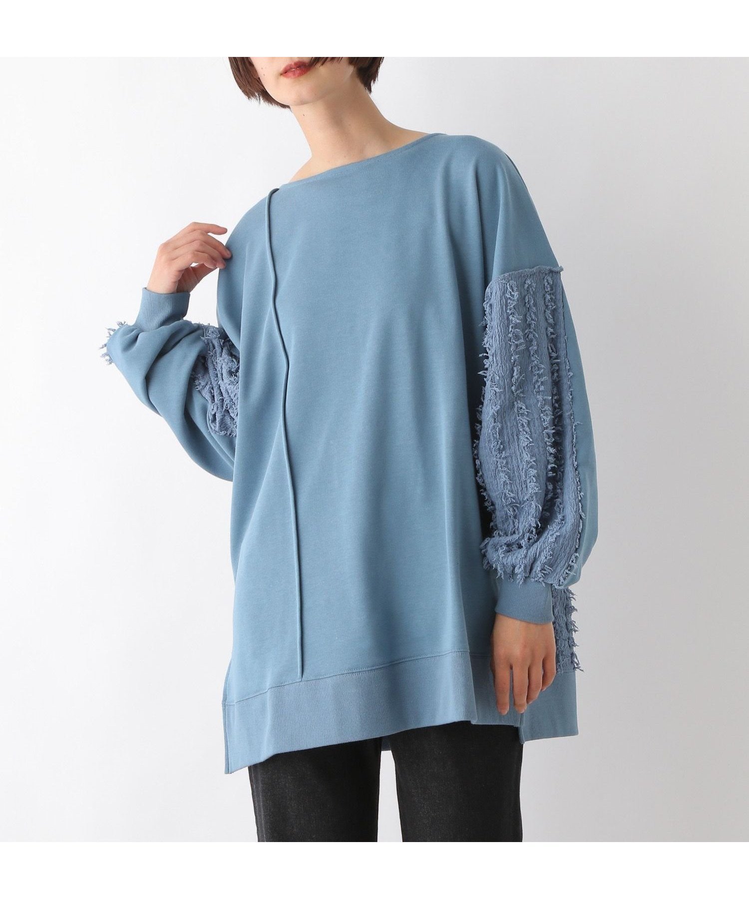 【レプシィム ローリーズファーム/LEPSIM LOWRYS FARM】のフリンジ切り替えチュニック 人気、トレンドファッション・服の通販 founy(ファニー) 　ファッション　Fashion　レディースファッション　Fashion for Women　トップス・カットソー　Cut & Sew Tops　おすすめ　Recommended / Our Picks　シューズ　Shoes, Footwear　チュニック　Tunic, Long Top　トレンド　Trend, Trending Now　ドッキング　Docking, Mixed Material　フリンジ　Fringe, Tassel　 other-1|ID: prp329100004800724 ipo3291000000034937601