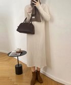 【ミニミニストア/miniministore】の裾フリンジ付き リブニットワンピース秋冬 ベージュ|ID: prp329100004800727 ipo3291000000035049805