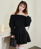 【ナイスクラップ/NICE CLAUP】のオフショルプリーツニットミニワンピ 人気、トレンドファッション・服の通販 founy(ファニー) ファッション Fashion レディースファッション Fashion for Women ワンピース Dresses ロング Long, Long-Length ワンポイント One Point, Statement Accent 再入荷 Restock / Back in Stock おすすめ Recommended / Our Picks 2025年 2025 2025-2026秋冬・A/W Autumn/Winter 2025–26 AW25–26 thumbnail ブラック|ID: prp329100004800769 ipo3291000000035011601