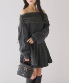 【ナイスクラップ/NICE CLAUP】のオフショルプリーツニットミニワンピ 人気、トレンドファッション・服の通販 founy(ファニー) ファッション Fashion レディースファッション Fashion for Women ワンピース Dresses ロング Long, Long-Length ワンポイント One Point, Statement Accent 再入荷 Restock / Back in Stock おすすめ Recommended / Our Picks 2025年 2025 2025-2026秋冬・A/W Autumn/Winter 2025–26 AW25–26 thumbnail チャコールグレー|ID: prp329100004800769 ipo3291000000035011605
