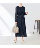 【アー ヴェー ヴェー/a.v.v】のランダムサテンプリーツワンピース ネイビー|ID: prp329100004800776 ipo3291000000034978321