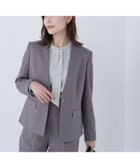 【ナチュラル ビューティー ベーシック/NATURAL BEAUTY BASIC】のウーステッドライクツイル SETUP ノーカラージャケット 人気、トレンドファッション・服の通販 founy(ファニー) ファッション Fashion レディースファッション Fashion for Women アウター Coat / Outerwear Collection レディースジャケット・軽アウター Jackets ノーカラージャケット / シンプル上品コーデ Collarless Jackets おすすめ Recommended / Our Picks オケージョン Occasion Wear ジャケット Jacket, Outerwear スーツ Suit, Formalwear フロント Front, Front Design エレガント 上品 Elegant thumbnail ウォームグレー|ID: prp329100004800785 ipo3291000000034831076