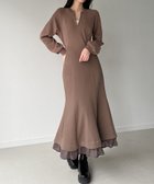 【ジュノア/JUNOAH】の裏起毛レイヤードデザインマーメイドワンピース 人気、トレンドファッション・服の通販 founy(ファニー) ファッション Fashion レディースファッション Fashion for Women ワンピース Dresses thumbnail モカ|ID: prp329100004800790 ipo3291000000034831144