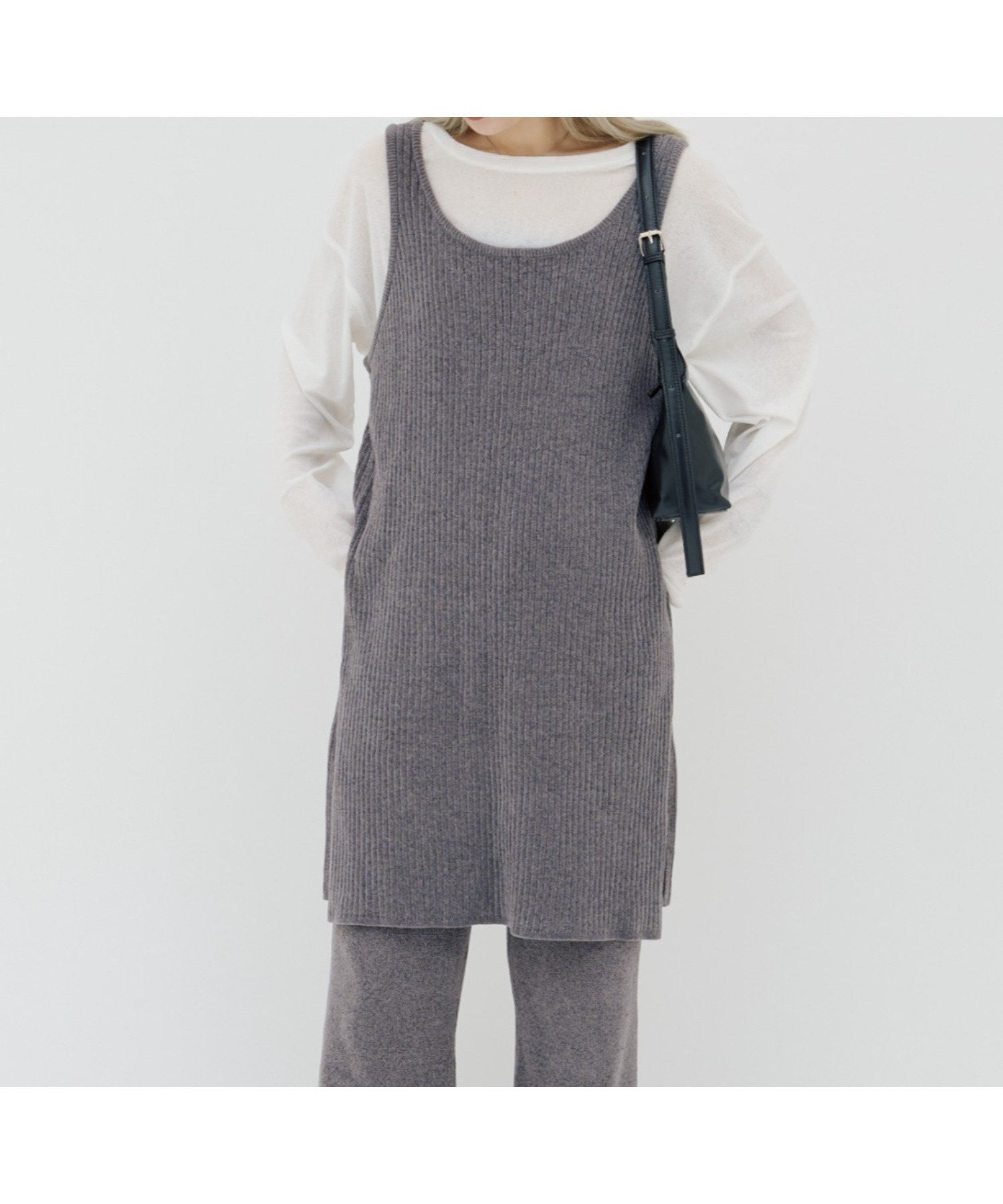 【チャオパニックティピー/CIAOPANIC TYPY】の【PON企画】スタイルアップ前後2wayモールニットキャミチュニック インテリア・キッズ・メンズ・レディースファッション・服の通販 founy(ファニー) 　ファッション　Fashion　レディースファッション　Fashion for Women　トップス・カットソー　Cut & Sew Tops　ニット　Knit Tops & Sweaters　キャミソール&ノースリーブ　Camisoles & Sleeveless Tops　スリット　Slit, Slit Detail　セットアップ　Set-Up, Coordinated Outfit　デニム　Denim, Jeans Material　トレンド　Trend, Trending Now　人気　Popular, Best Seller　フェミニン　Feminine, Girly　楽ちん　Easy Fit, Comfortable　ワイド　Wide, Wide Fit　おすすめ　Recommended / Our Picks　グレー|ID: prp329100004800799 ipo3291000000034831212