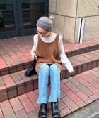 【チャオパニックティピー/CIAOPANIC TYPY】の【PON企画】スタイルアップ前後2wayモールニットキャミチュニック 人気、トレンドファッション・服の通販 founy(ファニー) ファッション Fashion レディースファッション Fashion for Women トップス・カットソー Cut & Sew Tops ニット Knit Tops & Sweaters キャミソール&ノースリーブ Camisoles & Sleeveless Tops スリット Slit, Slit Detail セットアップ Set-Up, Coordinated Outfit デニム Denim, Jeans Material トレンド Trend, Trending Now 人気 Popular, Best Seller フェミニン Feminine, Girly 楽ちん Easy Fit, Comfortable ワイド Wide, Wide Fit おすすめ Recommended / Our Picks thumbnail ブラウン|ID: prp329100004800799 ipo3291000000034831216