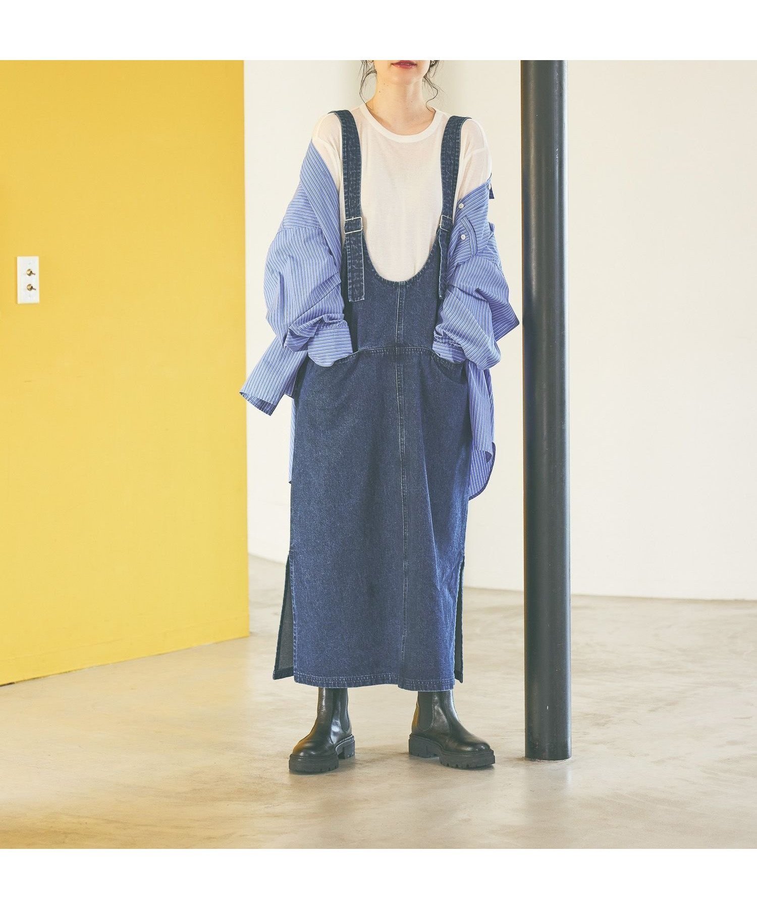 【スタディオ クリップ/studio CLIP】の《days》ダブルフロントデニムジャンパースカート インテリア・キッズ・メンズ・レディースファッション・服の通販 founy(ファニー) ファッション Fashion レディースファッション Fashion for Women スカート Skirts おすすめ Recommended / Our Picks スウェット / スエット Sweatshirt, Sweatwear ダブル Double, Double-Breasted デニム Denim, Jeans Material フロント Front, Front Design ラップ Wrap, Wrap Design レース Lace, Lace Fabric インディゴ87|ID: prp329100004800809 ipo3291000000034872401