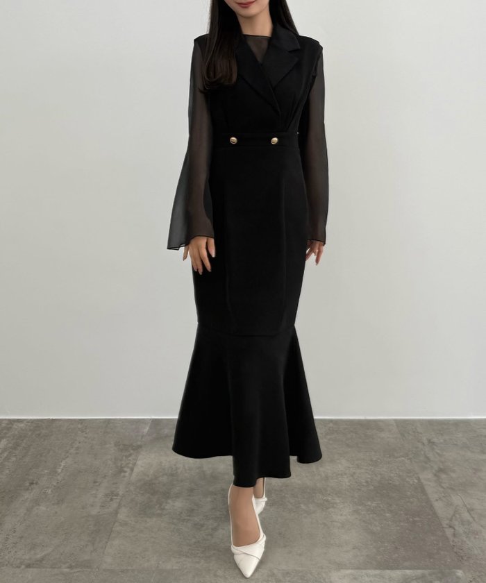 【ジュノア/JUNOAH】のCENEA シアートップス+テーラードマーメイドジャンパースカートset インテリア・キッズ・メンズ・レディースファッション・服の通販 founy(ファニー) https://founy.com/ ファッション Fashion レディースファッション Fashion for Women セットアップ Matching Sets レディーストップス・ブラウス Tops & Blouses / Assorted Women's Tops スカート・ミニ/ミディ/マキシ Skirts / Mini, Midi & Maxi Skirts |ID: prp329100004800815 ipo3291000000034831343