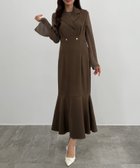 【ジュノア/JUNOAH】のCENEA シアートップス+テーラードマーメイドジャンパースカートset モカ|ID: prp329100004800815 ipo3291000000034903695