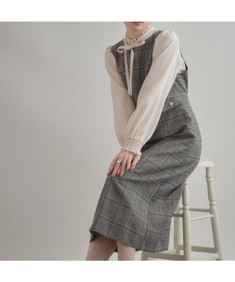 【クチュール ブローチ/Couture Brooch】の【美シルエット・大人可愛い・通勤】TRチェックジャンスカ 人気、トレンドファッション・服の通販 founy(ファニー) 　ファッション　Fashion　レディースファッション　Fashion for Women　スマート　Smart, Elegant　チェック　Check, Plaid, Tartan　フラップ　Flap, Flap Pocket　ポケット　Pocket, Pocket Detail　おすすめ　Recommended / Our Picks　ビジネス 仕事 通勤　Business / Work / Commuting　2025年　2025　2025-2026秋冬・A/W　Autumn/Winter 2025–26 AW25–26　 other-1|ID: prp329100004800816 ipo3291000000034871883