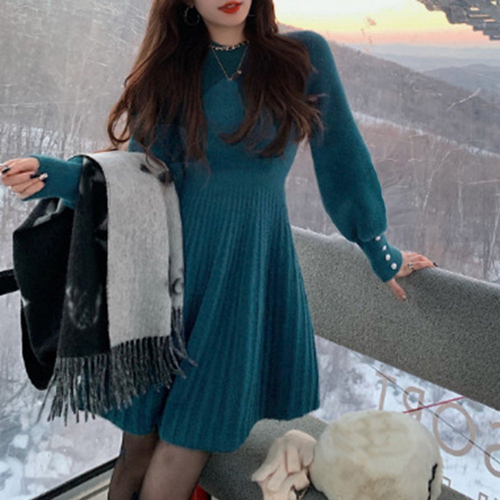 【ミニミニストア/miniministore】のニットワンピース ミンクタッチミニワンピ インテリア・キッズ・メンズ・レディースファッション・服の通販 founy(ファニー) 　ファッション　Fashion　レディースファッション　Fashion for Women　ワンピース　Dresses　ニットワンピース　Knit Dresses　アクリル　Acrylic Material　シンプル　Simple, Minimal　パープル　Purple, Violet　フェミニン　Feminine, Girly　ビジネス 仕事 通勤　Business / Work / Commuting　A/W・秋冬　Autumn/Winter　ターコイズブルー|ID: prp329100004800817 ipo3291000000034831399