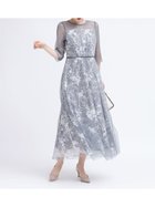 【ヴァン/Vin】のチュールレイヤードフラワー刺繍ドレス 人気、トレンドファッション・服の通販 founy(ファニー) ファッション Fashion レディースファッション Fashion for Women ワンピース Dresses フォーマル・パーティードレス・結婚式用ドレス Elegant & Casual Dresses チュール Tulip, Tulip Motif ドレス Dress, One-Piece パイピング Piping, Trim Design フラワー Flower, Floral モチーフ Motif, Design Theme レース Lace, Lace Fabric エレガント 上品 Elegant 結婚式 Wedding thumbnail グレー|ID: prp329100004800823 ipo3291000000034831448