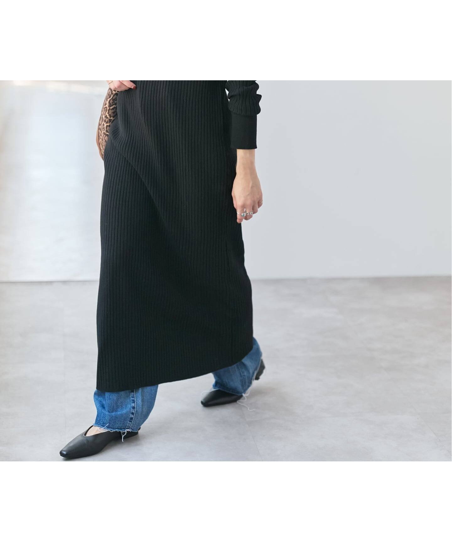 【スピック&スパン/Spick & Span】の《手洗い可 / 追加》ヘンリーネックリブニットワンピース インテリア・キッズ・メンズ・レディースファッション・服の通販 founy(ファニー) 　ファッション　Fashion　レディースファッション　Fashion for Women　ワンピース　Dresses　ニットワンピース　Knit Dresses　シンプル　Simple, Minimal　再入荷　Restock / Back in Stock　ブラック|ID: prp329100004800824 ipo3291000000034860727