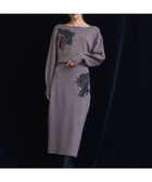 【ノエラ/Noela】のレース刺繍ニットワンピース モカ|ID: prp329100004800830 ipo3291000000034967559