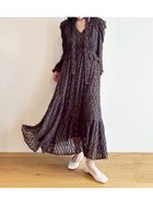 【リリーブラウン/Lily Brown】のボウタイ付きフリンジジャガードペプラムワンピース 人気、トレンドファッション・服の通販 founy(ファニー) ファッション Fashion レディースファッション Fashion for Women ワンピース Dresses シフォン Chiffon, Lightweight Fabric スマート Smart, Elegant フィット Fit, Slim Fit フリンジ Fringe, Tassel フレア Flare, Flared ペプラム Peplum, Flared Hem ランダム Random, Irregular リボン Ribbon, Bow 切替 Switching, Contrast Panel thumbnail CGRY[007]|ID: prp329100004800831 ipo3291000000034831546