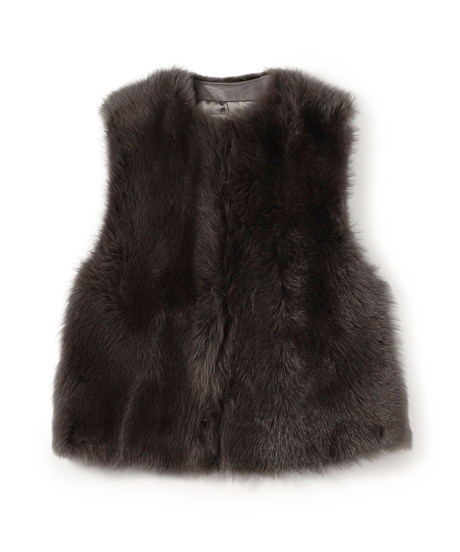 【トゥモローランド/TOMORROWLAND】のDES PRES ファージレ インテリア・キッズ・メンズ・レディースファッション・服の通販 founy(ファニー) 　ファッション　Fashion　レディースファッション　Fashion for Women　アウター　Coat / Outerwear Collection　トップス・カットソー　Cut & Sew Tops　ベスト&ジレ / 重ね着スタイル　Vests & Gilets　コンビ　Combo, Combination Style　ムートン　Shearling, Mouton　17 チャコールグレー|ID: prp329100004800834 ipo3291000000035081101