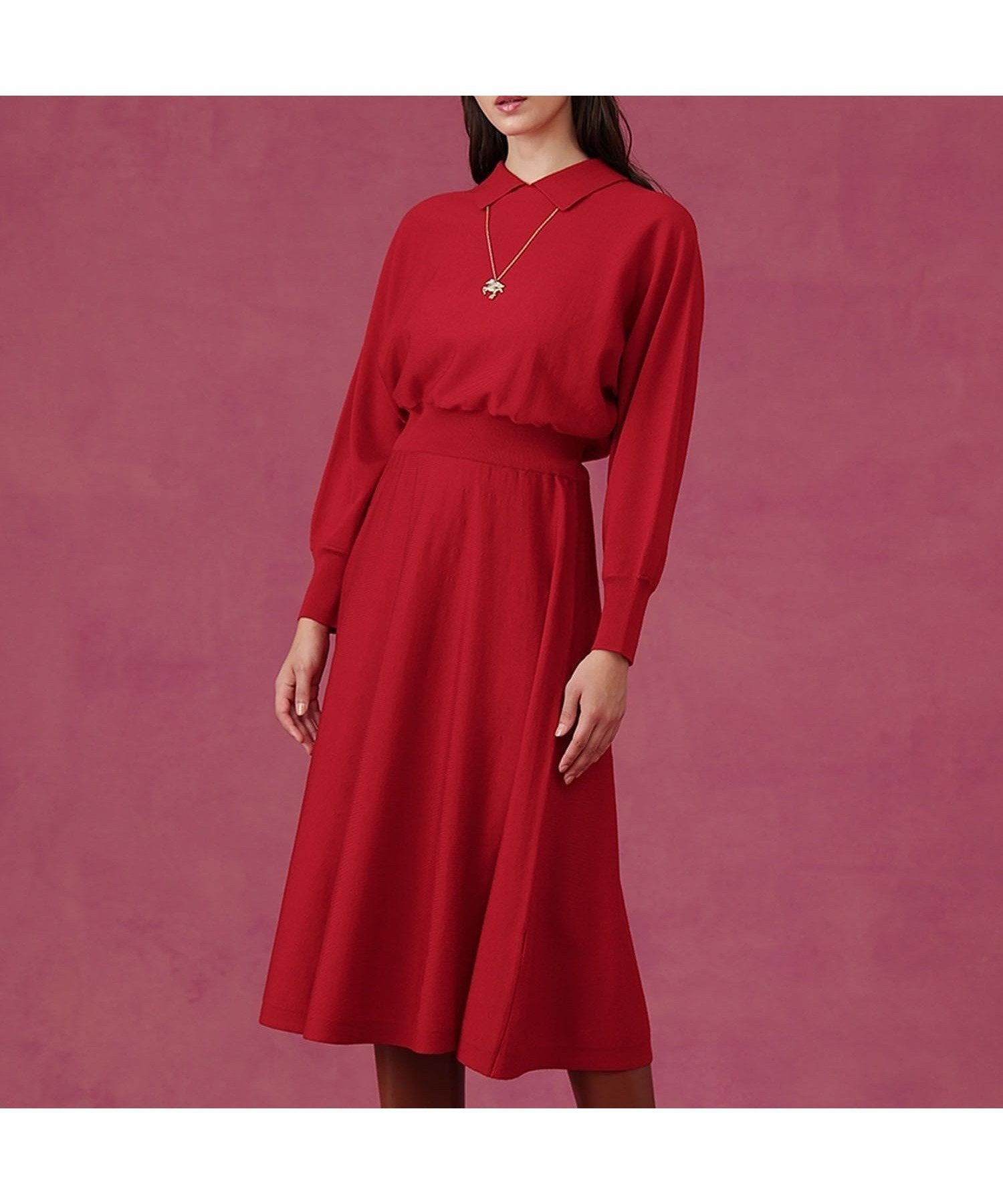 【アナイ/ANAYI】のドルマントップフレア ワンピース 人気、トレンドファッション・服の通販 founy(ファニー) 　ファッション　Fashion　レディースファッション　Fashion for Women　ワンピース　Dresses　アクセサリー　Fashion Accessories　スマート　Smart, Elegant　ドッキング　Docking, Mixed Material　ドレープ　Drape, Draping Fabric　定番　Standard, Basic Item　フレア　Flare, Flared　A/W・秋冬　Autumn/Winter　再入荷　Restock / Back in Stock　 other-1|ID: prp329100004800837 ipo3291000000035028054