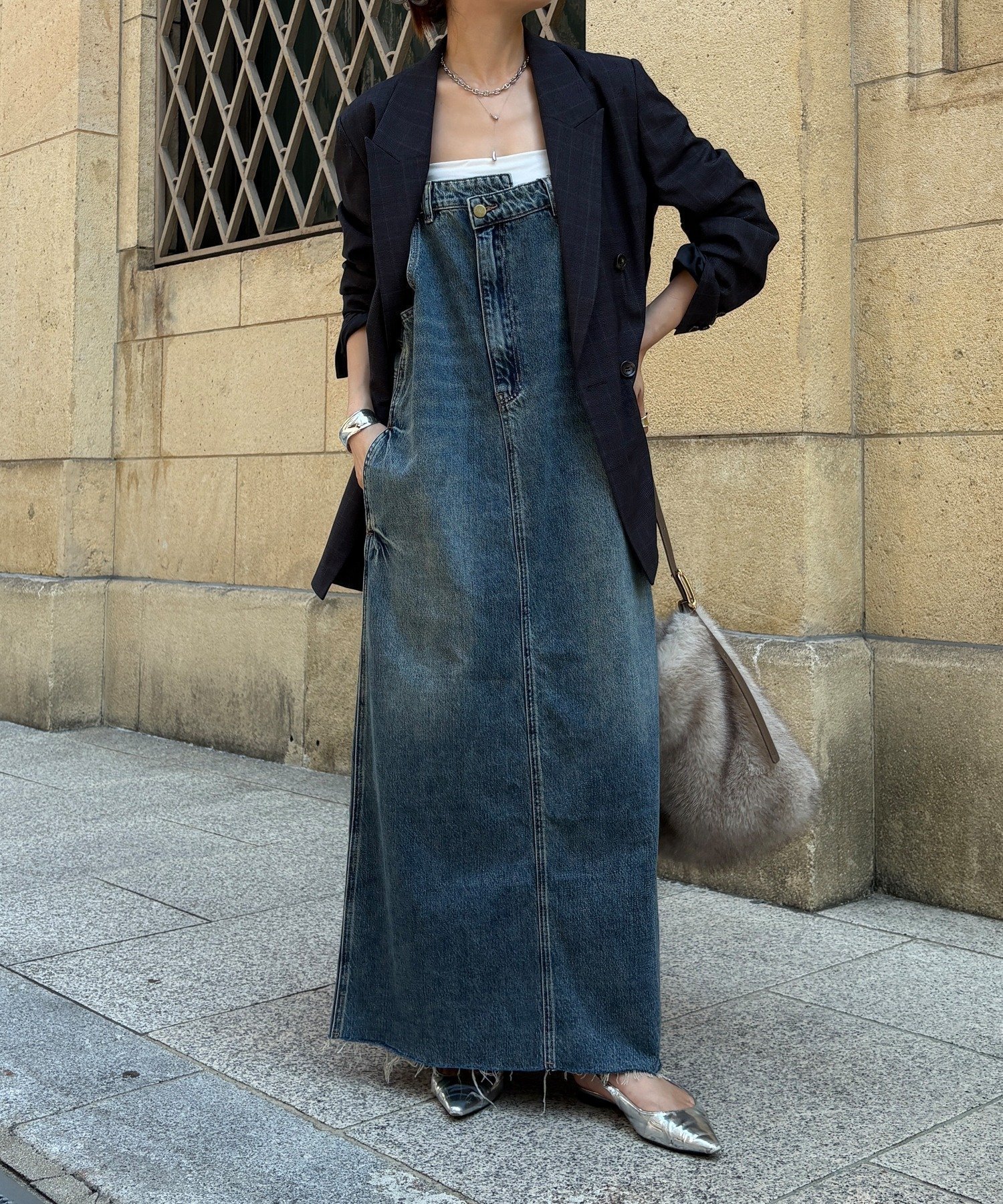 【ドゥドゥ/DouDou】の【完売カラー再追加!/体型カバー】裾フリンジデニムジャンスカ 人気、トレンドファッション・服の通販 founy(ファニー) ファッション Fashion レディースファッション Fashion for Women スマート Smart, Elegant スリット Slit, Slit Detail テレコ Ribbed, Rib Stitch ビンテージ Vintage, Retro Style S/S・春夏 SS, Spring/Summer, Warm Season 再入荷 Restock / Back in Stock 夏 Summer 2025年 2025 2025春夏・S/S Spring/Summer 2025 SS25 other-1|ID: prp329100004800839 ipo3291000000034831607