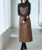 【セゾンドパピヨン/SAISON DE PAPILLON】のジャガード生地バックスリットキャミワンピース 人気、トレンドファッション・服の通販 founy(ファニー) ファッション Fashion レディースファッション Fashion for Women ワンピース Dresses キャミソールワンピース Camisole Dresses インナー Innerwear キャミワンピース Cami Dress, Slip Dress シャーリング Shirring, Ruched シンプル Simple, Minimal スリット Slit, Slit Detail ロング Long, Long-Length 二次会 After Party 楽ちん Easy Fit, Comfortable A/W・秋冬 Autumn/Winter thumbnail ダークブラウン|ID: prp329100004800848 ipo3291000000034917863