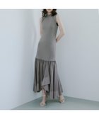 【アニュアンス/anuans】のカスケードニットドッキングワンピース 人気、トレンドファッション・服の通販 founy(ファニー) ファッション Fashion レディースファッション Fashion for Women ワンピース Dresses サテン Satin, Glossy Fabric エレガント 上品 Elegant thumbnail GREY BEIGE|ID: prp329100004800852 ipo3291000000034930325