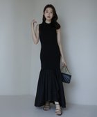 【アニュアンス/anuans】のカスケードニットドッキングワンピース 人気、トレンドファッション・服の通販 founy(ファニー) ファッション Fashion レディースファッション Fashion for Women ワンピース Dresses サテン Satin, Glossy Fabric エレガント 上品 Elegant thumbnail BLACK|ID: prp329100004800852 ipo3291000000034930327