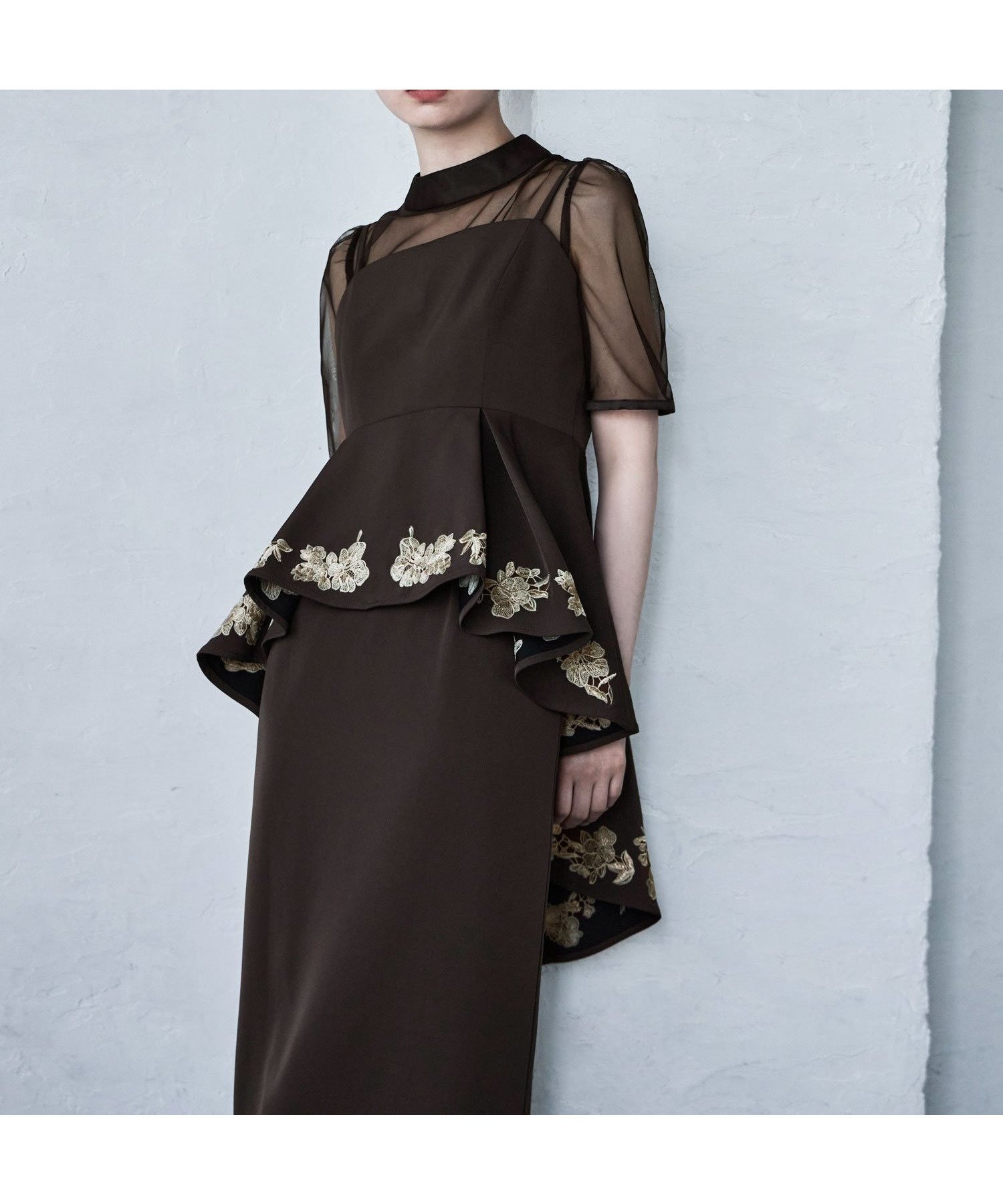 【ビーフラット/bflat】の刺繍ペプラムビスチェ Iラインドレスセットアップ インテリア・キッズ・メンズ・レディースファッション・服の通販 founy(ファニー) ファッション Fashion レディースファッション Fashion for Women トップス・カットソー Cut & Sew Tops ビスチェ Bustiers & Corset Tops / Layered Bustier Style ワンピース Dresses フォーマル・パーティードレス・結婚式用ドレス Elegant & Casual Dresses キャミソール Camisole, Spaghetti Strap Top ストレート Straight, Straight Cut デコルテ Décolleté, Neckline トレンド Trend, Trending Now ドレープ Drape, Draping Fabric バランス Balance, Style Balance ビスチェ Bustier, Corset Top フレア Flare, Flared ポケット Pocket, Pocket Detail おすすめ Recommended / Our Picks エレガント 上品 Elegant 結婚式 Wedding 二次会 After Party ブラウン|ID: prp329100004800860 ipo3291000000034882006