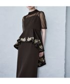 【ビーフラット/bflat】の刺繍ペプラムビスチェ Iラインドレスセットアップ ブラウン|ID: prp329100004800860 ipo3291000000035028568
