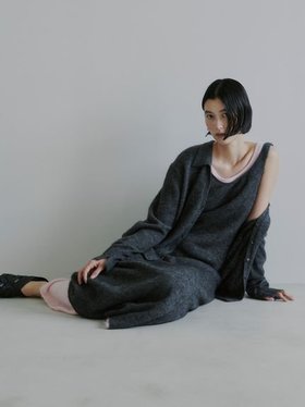 【ミースロエ/MIESROHE】のアルパカ混シャギーニットキャミワンピース 人気、トレンドファッション・服の通販 founy(ファニー) ファッション Fashion レディースファッション Fashion for Women ワンピース Dresses キャミソールワンピース Camisole Dresses スマート Smart, Elegant ロング Long, Long-Length |ID:prp329100004800868