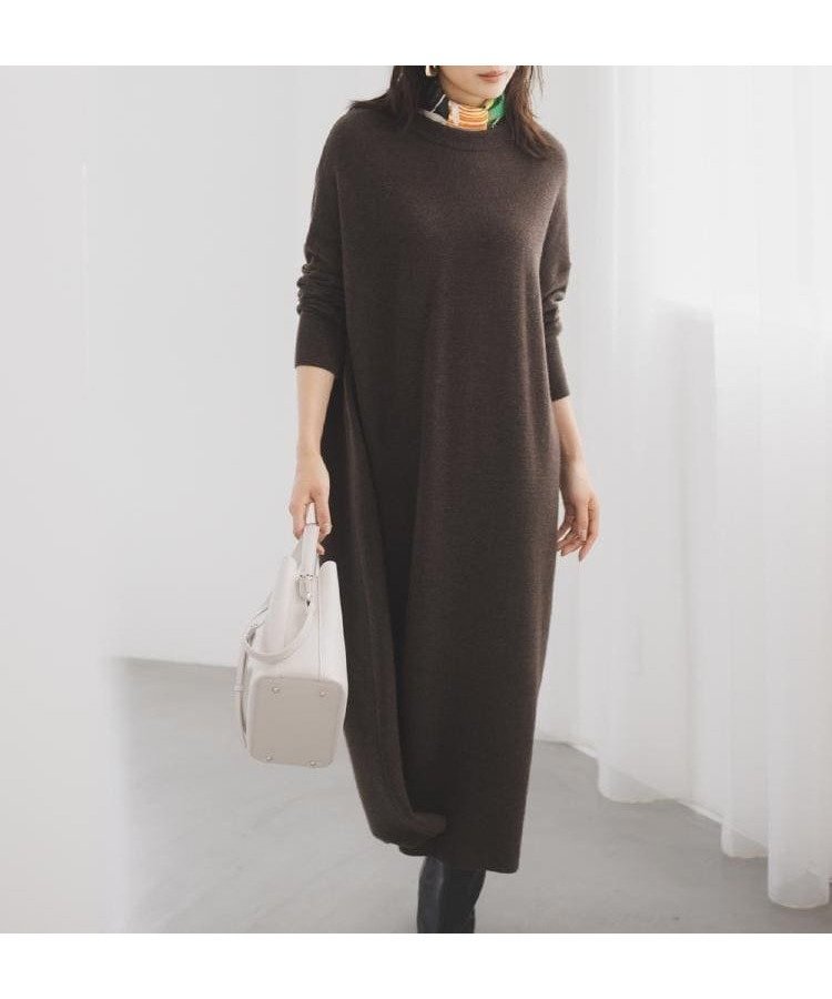 【アンタイトル/UNTITLED】の【ロング丈/ゆったりシルエット】テントライン ニットワンピース インテリア・キッズ・メンズ・レディースファッション・服の通販 founy(ファニー) ファッション Fashion レディースファッション Fashion for Women ワンピース Dresses ニットワンピース Knit Dresses イタリア Italy カーディガン Cardigan, Knitwear 今季 This Season, Current Season スタイリッシュ Stylish, Fashionable スマート Smart, Elegant トレンド Trend, Trending Now ポケット Pocket, Pocket Detail 羽織 Haori, Light Jacket ミックス Mix, Mixed Style リラックス Relax, Relaxed Fit ロング Long, Long-Length ワイド Wide, Wide Fit おすすめ Recommended / Our Picks ブラウン|ID: prp329100004800870 ipo3291000000034871275