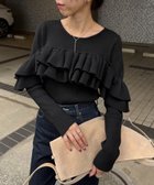 【カプリシューレマージュ/CAPRICIEUX LEMAGE】の【2WAYで着用可能】ベアフリルニット ブラック|ID: prp329100004800888 ipo3291000000034919116