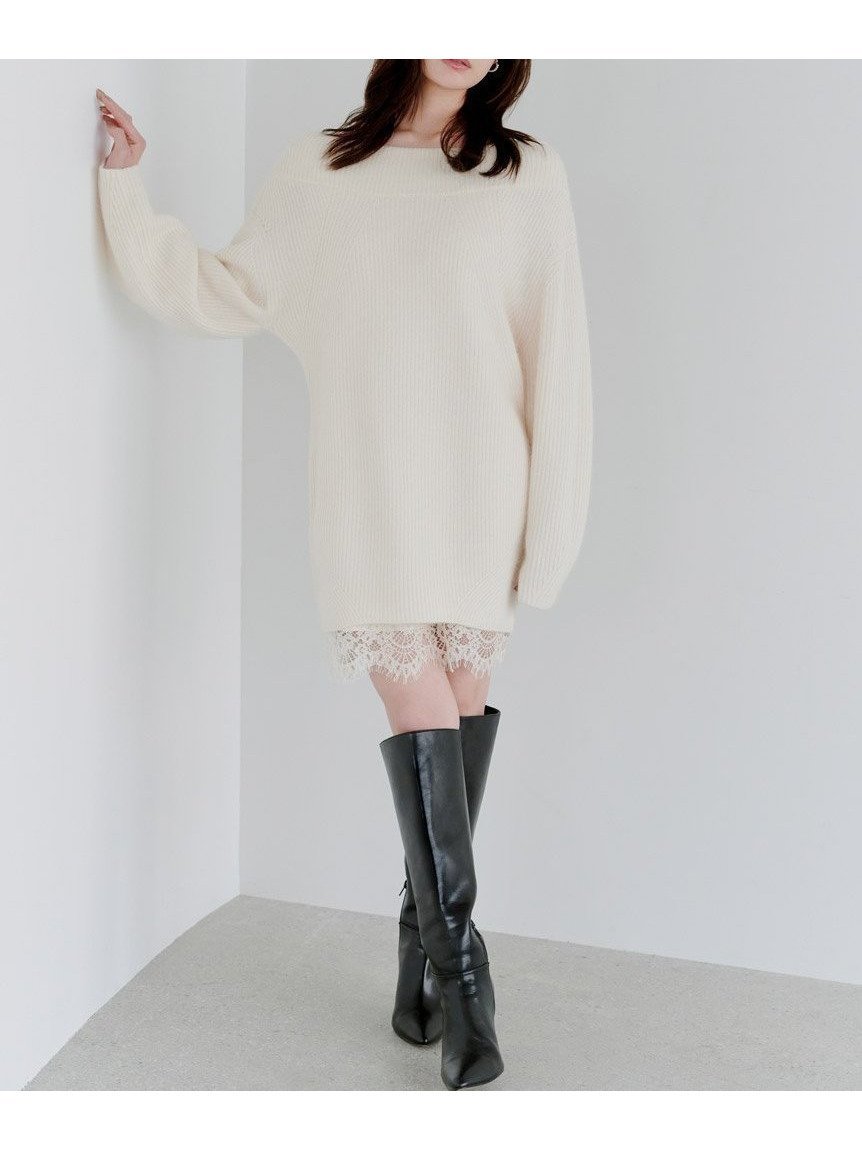 【スナイデル/SNIDEL】のニットセットキャミミニワンピース インテリア・キッズ・メンズ・レディースファッション・服の通販 founy(ファニー) 　ファッション　Fashion　レディースファッション　Fashion for Women　ワンピース　Dresses　インナー　Innerwear　サテン　Satin, Glossy Fabric　ショルダー　Shoulder, Shoulder Strap　スマート　Smart, Elegant　ドロップ　Drop Shoulder, Dropped Style　レース　Lace, Lace Fabric　ロマンティック　Romantic, Feminine Style　エレガント 上品　Elegant　IVR[003]|ID: prp329100004800889 ipo3291000000034832126