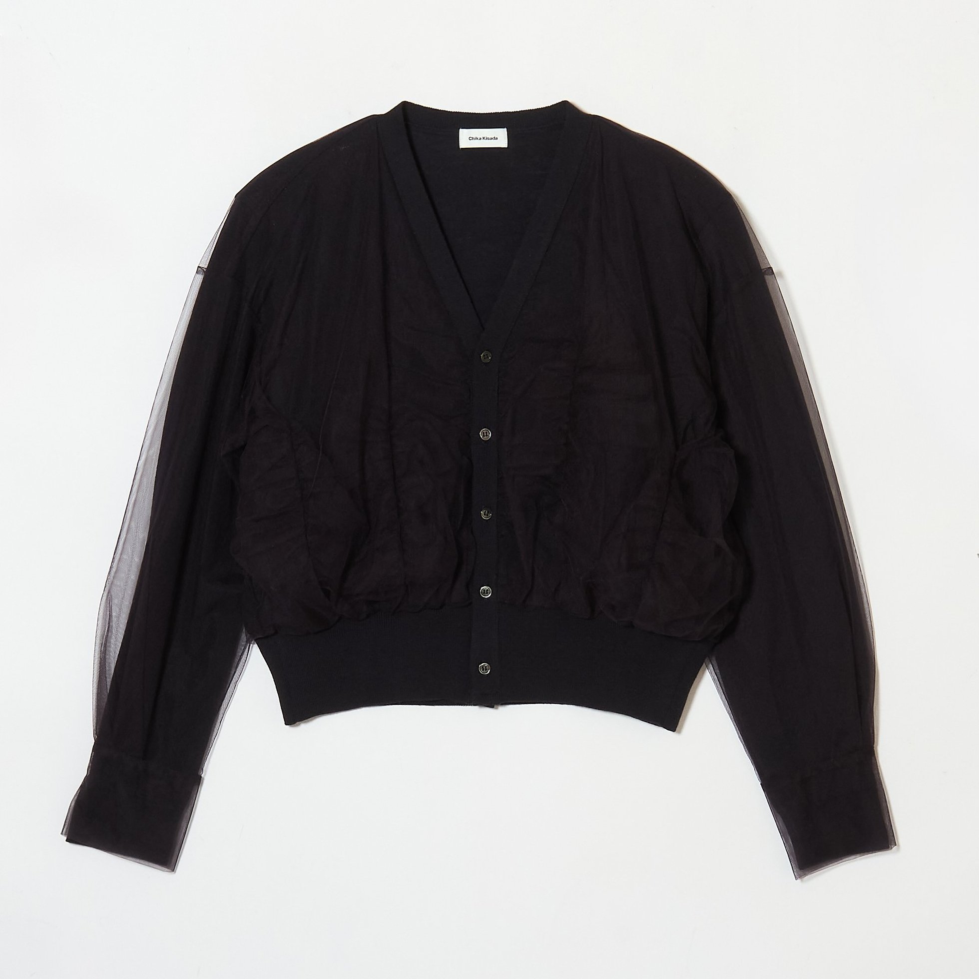 【チカ キサダ/CHIKA KISADA】のチュール重ねニットカーディガン インテリア・キッズ・メンズ・レディースファッション・服の通販 founy(ファニー) ファッション Fashion レディースファッション Fashion for Women トップス・カットソー Cut & Sew Tops ニット Knit Tops & Sweaters カーディガン・羽織り Layered Style Cardigans カーディガン Cardigan, Knitwear クール Cool, Chic チュール Tulip, Tulip Motif Navy|ID: prp329100004800894 ipo3291000000034832202