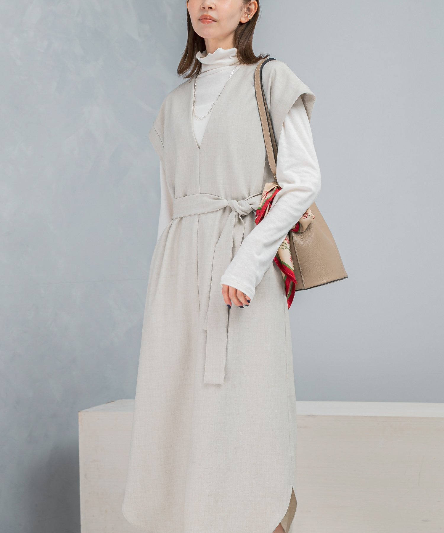 【アーバンリサーチ ロッソ/URBAN RESEARCH ROSSO】のウエストマークジャンパースカート 人気、トレンドファッション・服の通販 founy(ファニー) 　ファッション　Fashion　レディースファッション　Fashion for Women　スカート　Skirts　2025年　2025　2025-2026秋冬・A/W　Autumn/Winter 2025–26 AW25–26　冬　Winter / This Winter　おすすめ　Recommended / Our Picks　インナー　Innerwear　スリット　Slit, Slit Detail　ロング　Long, Long-Length　切替　Switching, Contrast Panel　A/W・秋冬　Autumn/Winter　 other-1|ID: prp329100004800916 ipo3291000000035079857