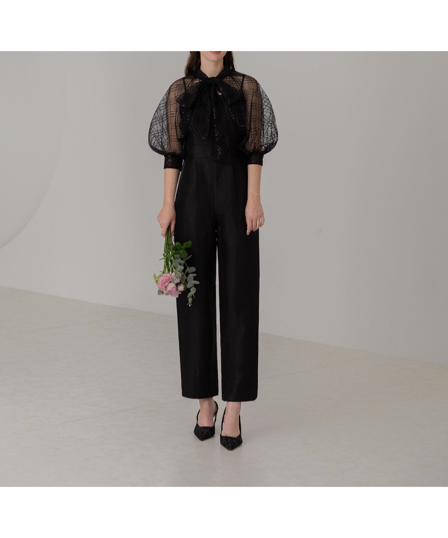 【レジャ/Leja】のLEJA-アシンメトリーティアードフリル3WAYベロアIラインワンピースドレス インテリア・キッズ・メンズ・レディースファッション・服の通販 founy(ファニー) 　ファッション　Fashion　レディースファッション　Fashion for Women　ワンピース　Dresses　フォーマル・パーティードレス・結婚式用ドレス　Elegant & Casual Dresses　インナー　Innerwear　エレガント 上品　Elegant　オケージョン　Occasion Wear　ストレート　Straight, Straight Cut　スパンコール　Sequins, Sequin Embellishment　スリーブ　Sleeve, Long Sleeve / Short Sleeve　ドット　Polka Dot, Dot Pattern　ドレス　Dress, One-Piece　フェミニン　Feminine, Girly　フォーマル　Formal, Dressy　フロント　Front, Front Design　ベロア　Velour, Soft Velvet　ボレロ　Bolero, Short Cardigan　マーメイド　Mermaid, Fishtail Silhouette　リボン　Ribbon, Bow　結婚式　Wedding　披露宴　Wedding Reception　二次会　After Party　BLACK|ID: prp329100004800920 ipo3291000000034988034