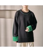 【レプシィム ローリーズファーム/LEPSIM LOWRYS FARM】の5ゲージ袖配色ロゴプルオーバー 人気、トレンドファッション・服の通販 founy(ファニー) ファッション Fashion レディースファッション Fashion for Women トップス・カットソー Cut & Sew Tops カジュアルプルオーバー・ニットトップス Pullovers & Knit Tops / Casual Pullovers おすすめ Recommended / Our Picks thumbnail チャコール×グリーン19|ID: prp329100004800925 ipo3291000000034832421