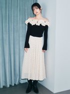 【リリーブラウン/Lily Brown】のフリルカラーニットコンビワンピース 人気、トレンドファッション・服の通販 founy(ファニー) ファッション Fashion レディースファッション Fashion for Women ワンピース Dresses thumbnail DOT[934]|ID: prp329100004800932 ipo3291000000034882776