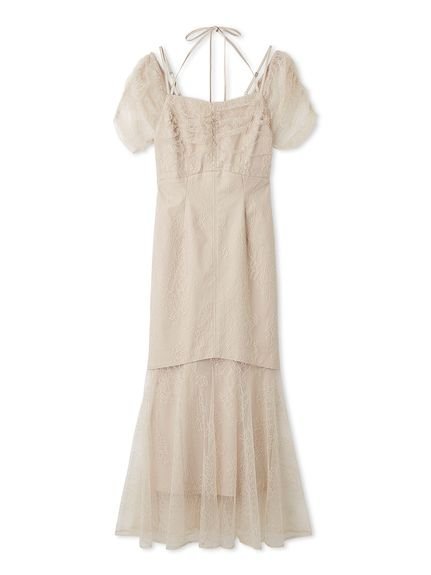 【スナイデル/SNIDEL】のギャザードレープレースドレス インテリア・キッズ・メンズ・レディースファッション・服の通販 founy(ファニー) 　ファッション　Fashion　レディースファッション　Fashion for Women　ワンピース　Dresses　フォーマル・パーティードレス・結婚式用ドレス　Elegant & Casual Dresses　エレガント 上品　Elegant　スマート　Smart, Elegant　ドレス　Dress, One-Piece　フィット　Fit, Slim Fit　フォーマル　Formal, Dressy　フレア　Flare, Flared　レース　Lace, Lace Fabric　ローズ　Rose, Rose Motif　おすすめ　Recommended / Our Picks　PBEG[036]|ID: prp329100004800938 ipo3291000000034871115