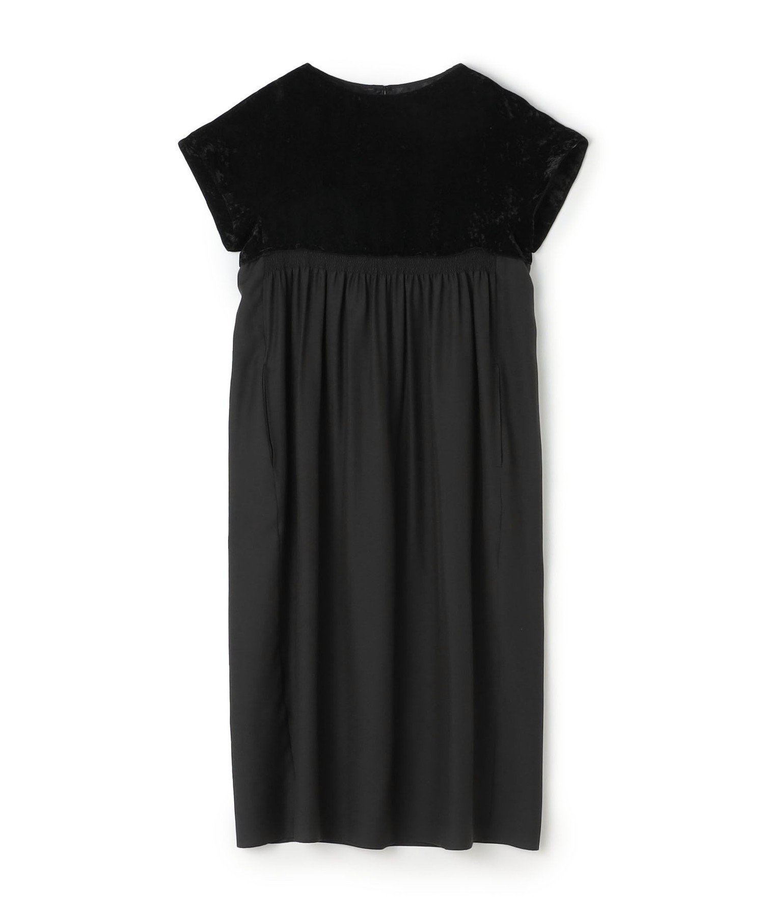 【トゥモローランド/TOMORROWLAND】のベルベットコンビ Iラインワンピース 人気、トレンドファッション・服の通販 founy(ファニー) 　ファッション　Fashion　レディースファッション　Fashion for Women　ワンピース　Dresses　カーディガン　Cardigan, Knitwear　コンビ　Combo, Combination Style　シャーリング　Shirring, Ruched　ジャケット　Jacket, Outerwear　ベルベット　Velvet, Velvety　夏　Summer　秋　Autumn　 other-1|ID: prp329100004800940 ipo3291000000034832528