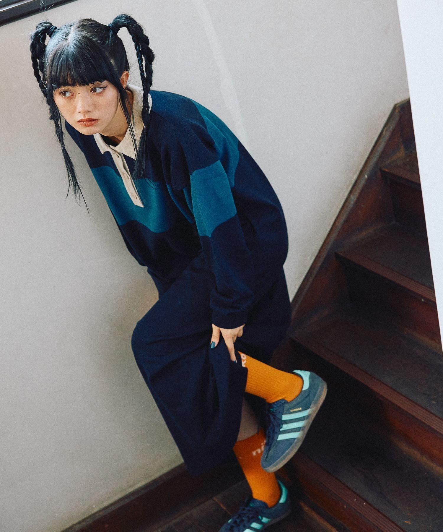 【ニコアンド/niko and】のMODE NORM CORE ラガーマキシニットワンピース インテリア・キッズ・メンズ・レディースファッション・服の通販 founy(ファニー) ファッション Fashion レディースファッション Fashion for Women ワンピース Dresses ニットワンピース Knit Dresses おすすめ Recommended / Our Picks アイビー Ivy Pattern ショート Short, Short Length スニーカー Sneakers, Trainers スポーティ Sporty, Casual Athletic ブロック Block, Solid Block Pattern マキシ Maxi, Full Length ネイビー|ID: prp329100004800962 ipo3291000000034832700