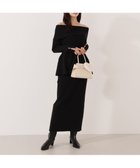 【プロポーション ボディドレッシング/PROPORTION BODY DRESSING】のオフショルペプラムニットセット 25AW 人気、トレンドファッション・服の通販 founy(ファニー) ファッション Fashion レディースファッション Fashion for Women トップス・カットソー Cut & Sew Tops ニット Knit Tops & Sweaters 2025年 2025 2025-2026秋冬・A/W Autumn/Winter 2025–26 AW25–26 ウォーム Warm Fabric スリット Slit, Slit Detail パール Pearl, Pearl Accent ペプラム Peplum, Flared Hem thumbnail ブラック|ID: prp329100004801003 ipo3291000000034938816