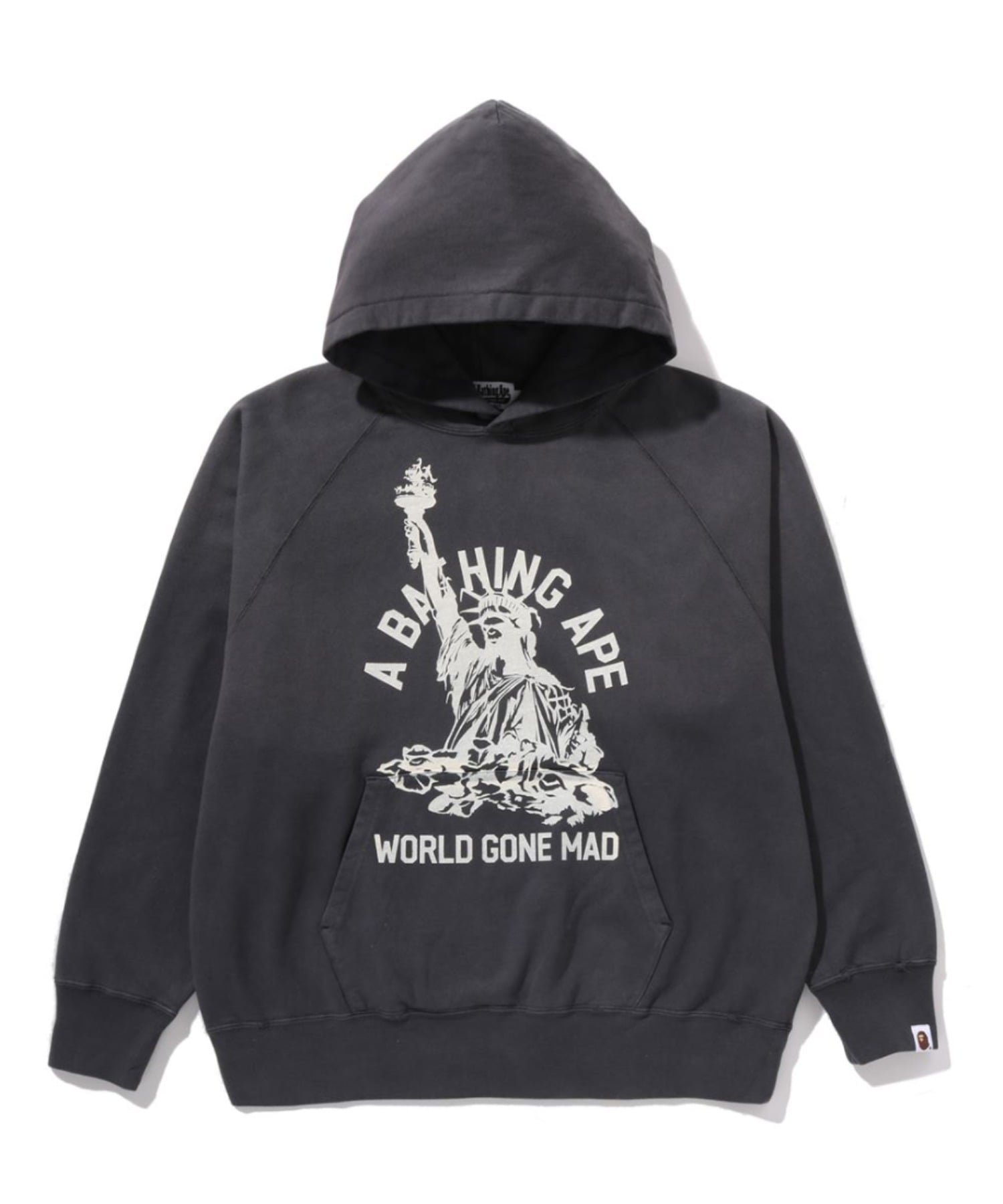 【ア ベイシング エイプ/A BATHING APE】のDESTROY WASHED RELAXED FIT PULLOVER HOODIE インテリア・キッズ・メンズ・レディースファッション・服の通販 founy(ファニー) 　ファッション　Fashion　レディースファッション　Fashion for Women　トップス・カットソー　Cut & Sew Tops　カジュアルプルオーバー・ニットトップス　Pullovers & Knit Tops / Casual Pullovers　ウォッシュ　Washed Finish　グラフィック　Graphic, Graphic Design　ダメージ　Distressed, Destroyed　フロント　Front, Front Design　プリント　Print, Printed Pattern　BLACK|ID: prp329100004801004 ipo3291000000035186048