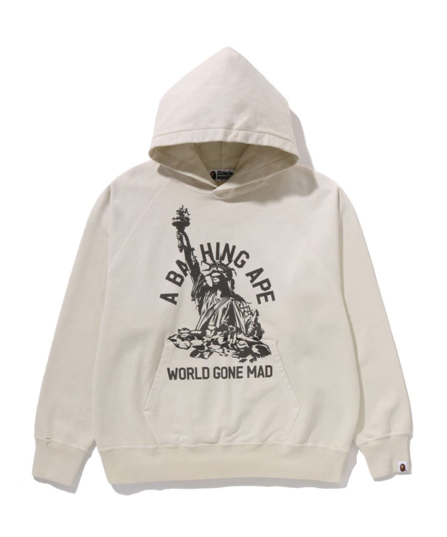 【ア ベイシング エイプ/A BATHING APE】のDESTROY WASHED RELAXED FIT PULLOVER HOODIE インテリア・キッズ・メンズ・レディースファッション・服の通販 founy(ファニー) 　ファッション　Fashion　レディースファッション　Fashion for Women　トップス・カットソー　Cut & Sew Tops　カジュアルプルオーバー・ニットトップス　Pullovers & Knit Tops / Casual Pullovers　ウォッシュ　Washed Finish　グラフィック　Graphic, Graphic Design　ダメージ　Distressed, Destroyed　フロント　Front, Front Design　プリント　Print, Printed Pattern　IVORY|ID: prp329100004801004 ipo3291000000035186050