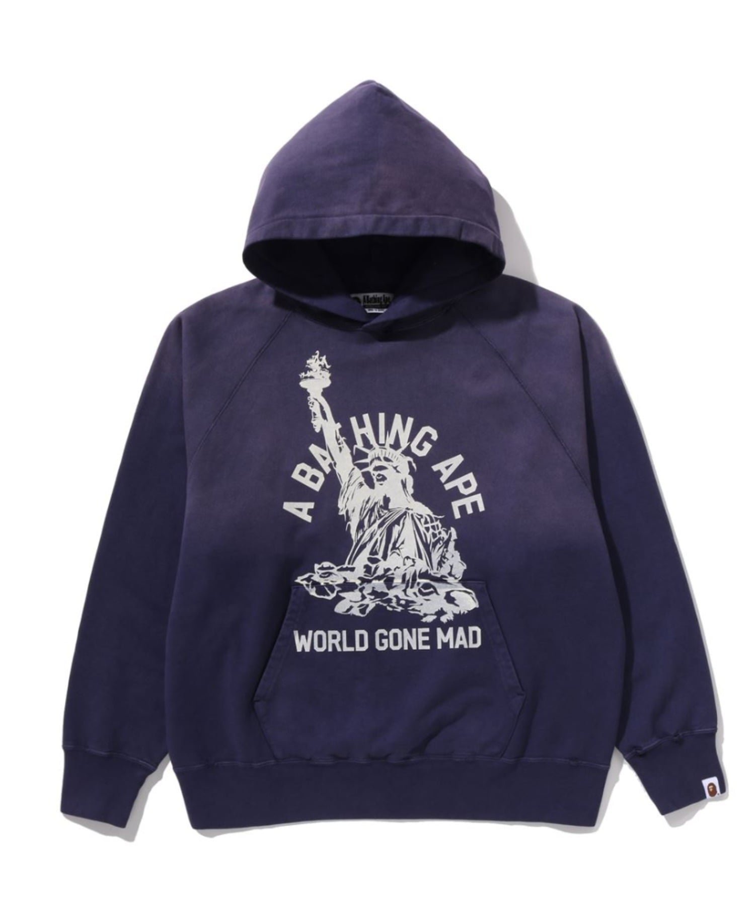 【ア ベイシング エイプ/A BATHING APE】のDESTROY WASHED RELAXED FIT PULLOVER HOODIE インテリア・キッズ・メンズ・レディースファッション・服の通販 founy(ファニー) 　ファッション　Fashion　レディースファッション　Fashion for Women　トップス・カットソー　Cut & Sew Tops　カジュアルプルオーバー・ニットトップス　Pullovers & Knit Tops / Casual Pullovers　ウォッシュ　Washed Finish　グラフィック　Graphic, Graphic Design　ダメージ　Distressed, Destroyed　フロント　Front, Front Design　プリント　Print, Printed Pattern　PURPLE|ID: prp329100004801004 ipo3291000000035186052