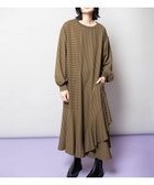 【オズモーシス/OSMOSIS】のストライプ切替ワンピース 人気、トレンドファッション・服の通販 founy(ファニー) ファッション Fashion レディースファッション Fashion for Women ワンピース Dresses インナー Innerwear ストライプ Stripe, Striped Pattern ストレッチ Stretch, Stretchy Fabric フリル Frill, Ruffle ポケット Pocket, Pocket Detail 再入荷 Restock / Back in Stock 切替 Switching, Contrast Panel A/W・秋冬 Autumn/Winter thumbnail KHAKI|ID: prp329100004801006 ipo3291000000035038984