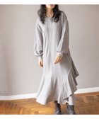 【オズモーシス/OSMOSIS】のストライプ切替ワンピース 人気、トレンドファッション・服の通販 founy(ファニー) ファッション Fashion レディースファッション Fashion for Women ワンピース Dresses インナー Innerwear ストライプ Stripe, Striped Pattern ストレッチ Stretch, Stretchy Fabric フリル Frill, Ruffle ポケット Pocket, Pocket Detail 再入荷 Restock / Back in Stock 切替 Switching, Contrast Panel A/W・秋冬 Autumn/Winter thumbnail L.GRAY|ID: prp329100004801006 ipo3291000000035038985