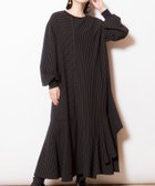 【オズモーシス/OSMOSIS】のストライプ切替ワンピース 人気、トレンドファッション・服の通販 founy(ファニー) ファッション Fashion レディースファッション Fashion for Women ワンピース Dresses インナー Innerwear ストライプ Stripe, Striped Pattern ストレッチ Stretch, Stretchy Fabric フリル Frill, Ruffle ポケット Pocket, Pocket Detail 再入荷 Restock / Back in Stock 切替 Switching, Contrast Panel A/W・秋冬 Autumn/Winter thumbnail BLACK|ID: prp329100004801006 ipo3291000000035038986